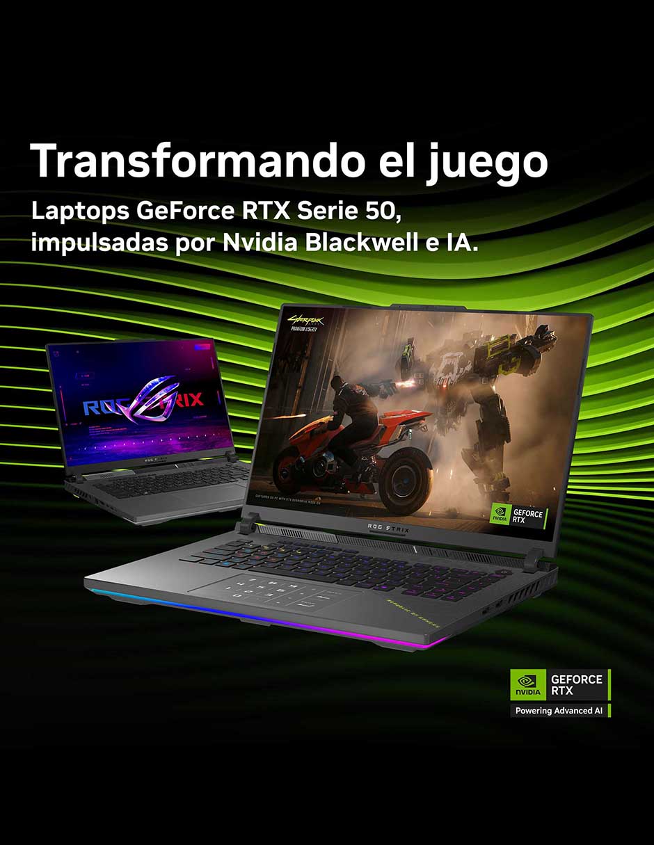 Laptop gamer Asus ROG Strix G16 16 pulgadas Full HD AMD Ryzen 9 NVIDIA GeForce RTX 5060 16 GB RAM 1 TB SSD