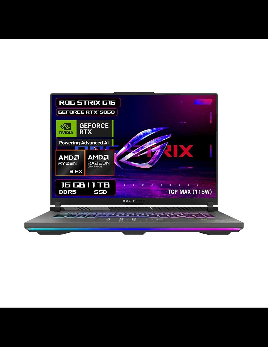 Laptop gamer Asus ROG Strix G16 16 pulgadas Full HD AMD Ryzen 9 NVIDIA GeForce RTX 5060 16 GB RAM 1 TB SSD