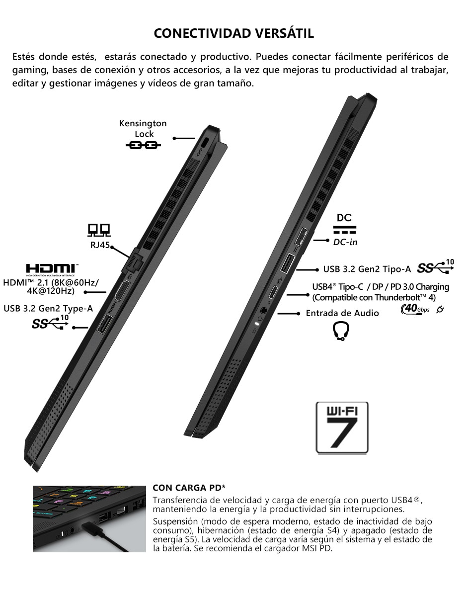 Laptop gamer Stealth A16 AI+ A3XWFG-020MX 16 pulgadas QHD+ AMD Ryzen AI 9 HX 370 NVIDIA GeForce RTX 5060 32 GB RAM 1 TB SSD 13