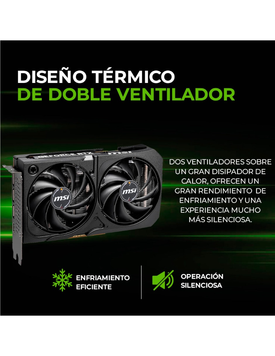 Tarjeta de video msi geforcertx50608shadow2