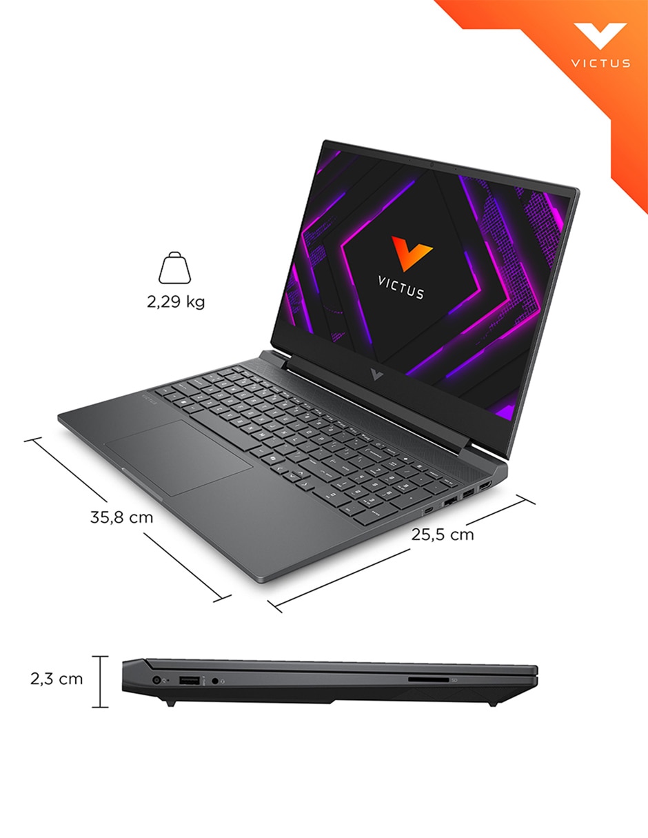 Laptop gamer Victus gaming 15-fa2017la 15.6 pulgadas full HD intel core i5 Nvidia geforce rtx 5050 16 GB RAM 512 GB SSD 9
