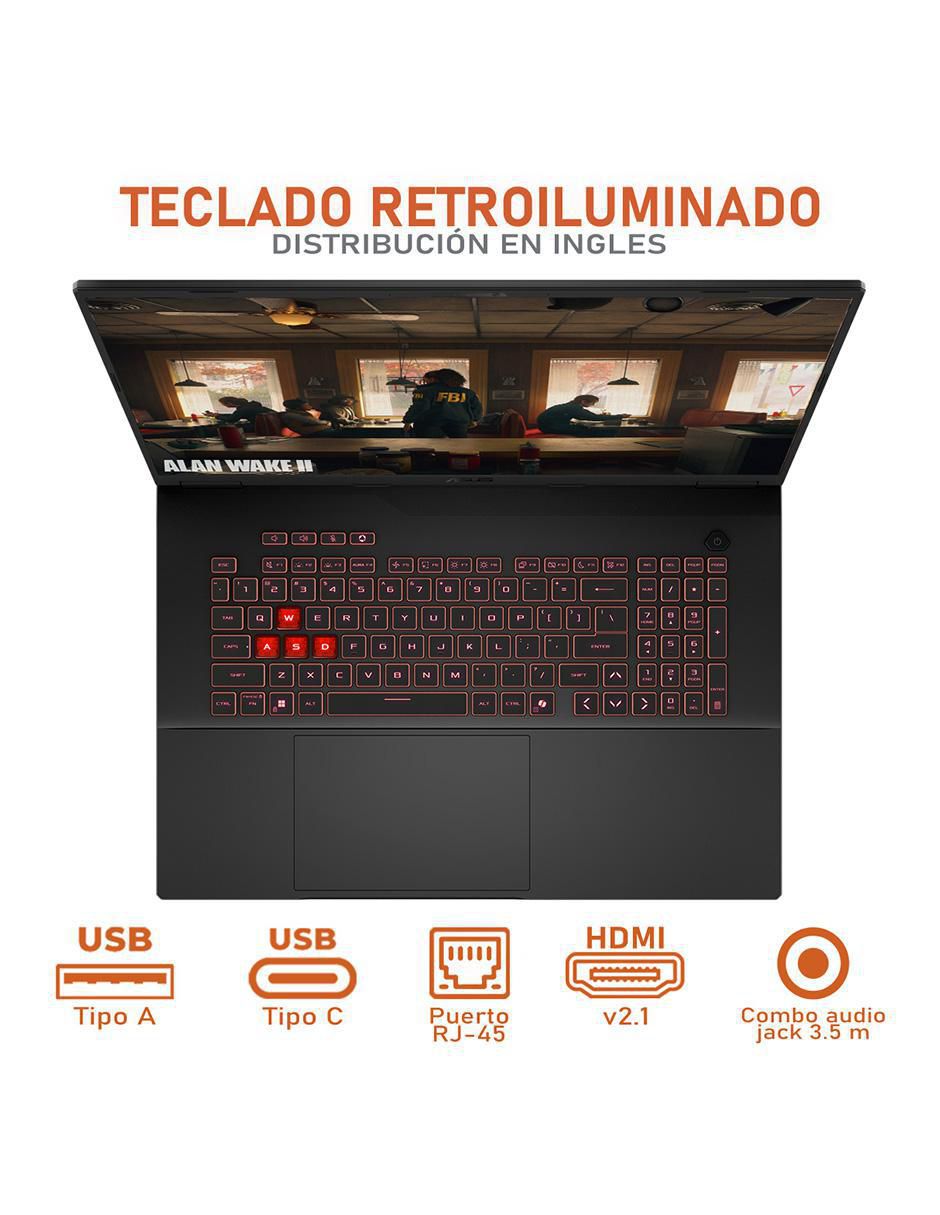 Laptop gamer TUF Gaming A18 18 pulgadas WQXGA AMD Ryzen 7 NVIDIA GeForce RTX 5070 64 GB RAM 1 TB SSD