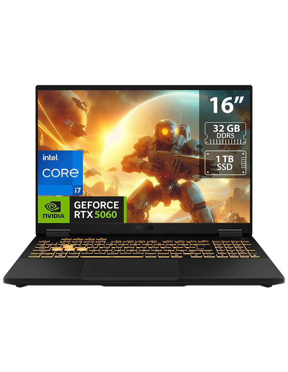 Laptop gamer TUF F16 16 pulgadas HD Intel Core i7 NVIDIA GeForce RTX 5060 32 GB RAM 1 TB