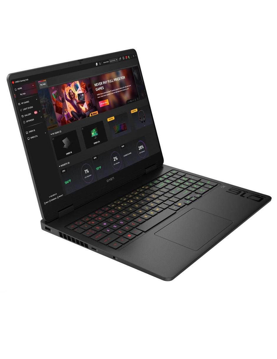 Laptop gamer Omen 16 AM0073DX 16 pulgadas 2K Intel Core Ultra 7 255H NVIDIA GeForce RTX 5060 16 GB RAM 1 TB SSD