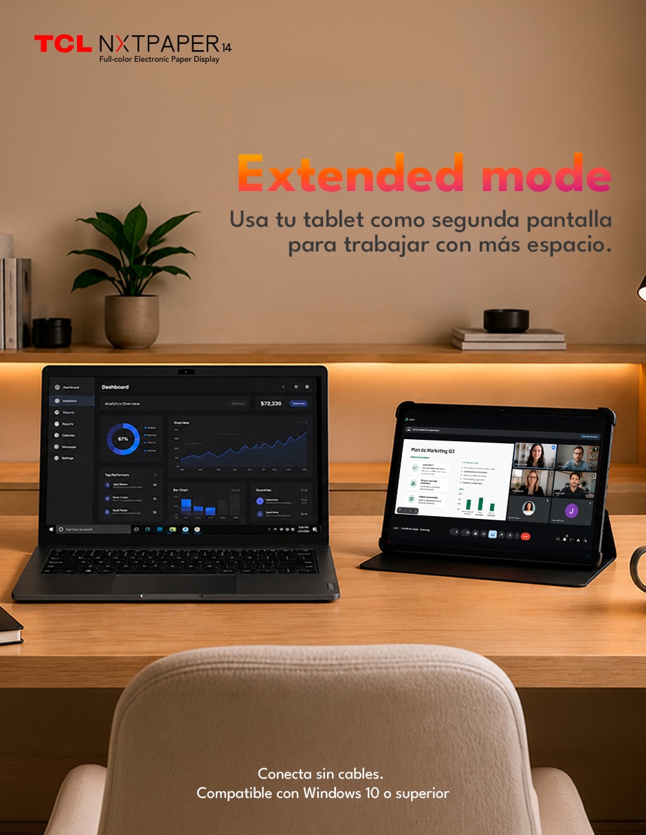 Tablet Tcl NXTPAPER 14 pulgadas 256 GB de almacenamiento de 8 GB RAM