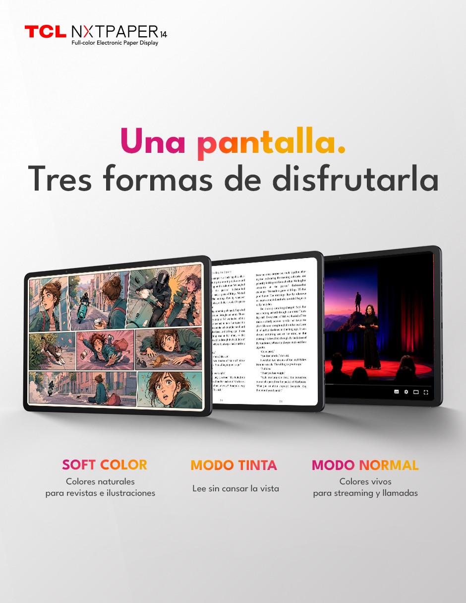 Tablet Tcl NXTPAPER 14 pulgadas 256 GB de almacenamiento de 8 GB RAM
