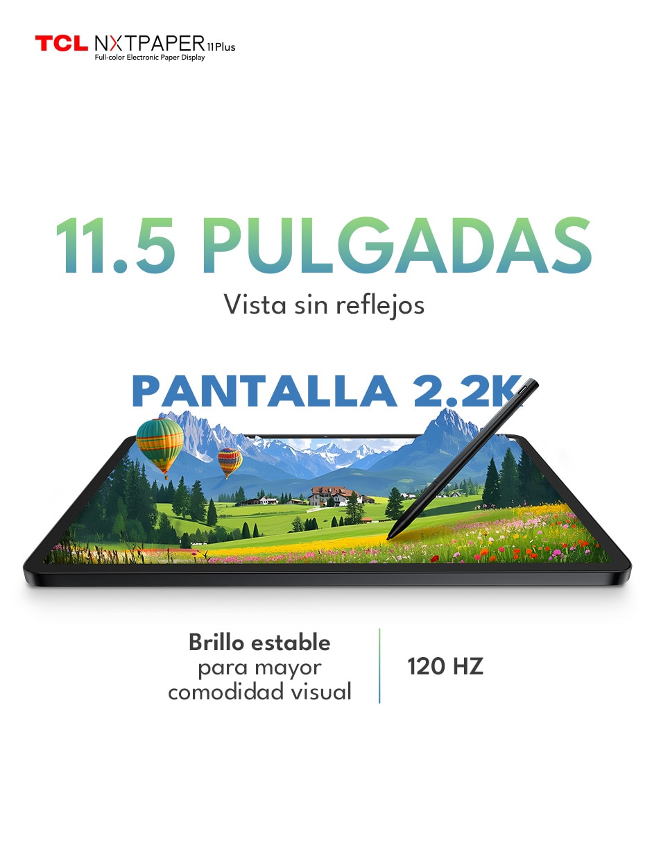 Tablet NXTPAPER 11+ 11.5 pulgadas 256 GB de almacenamiento de 8 GB RAM 7