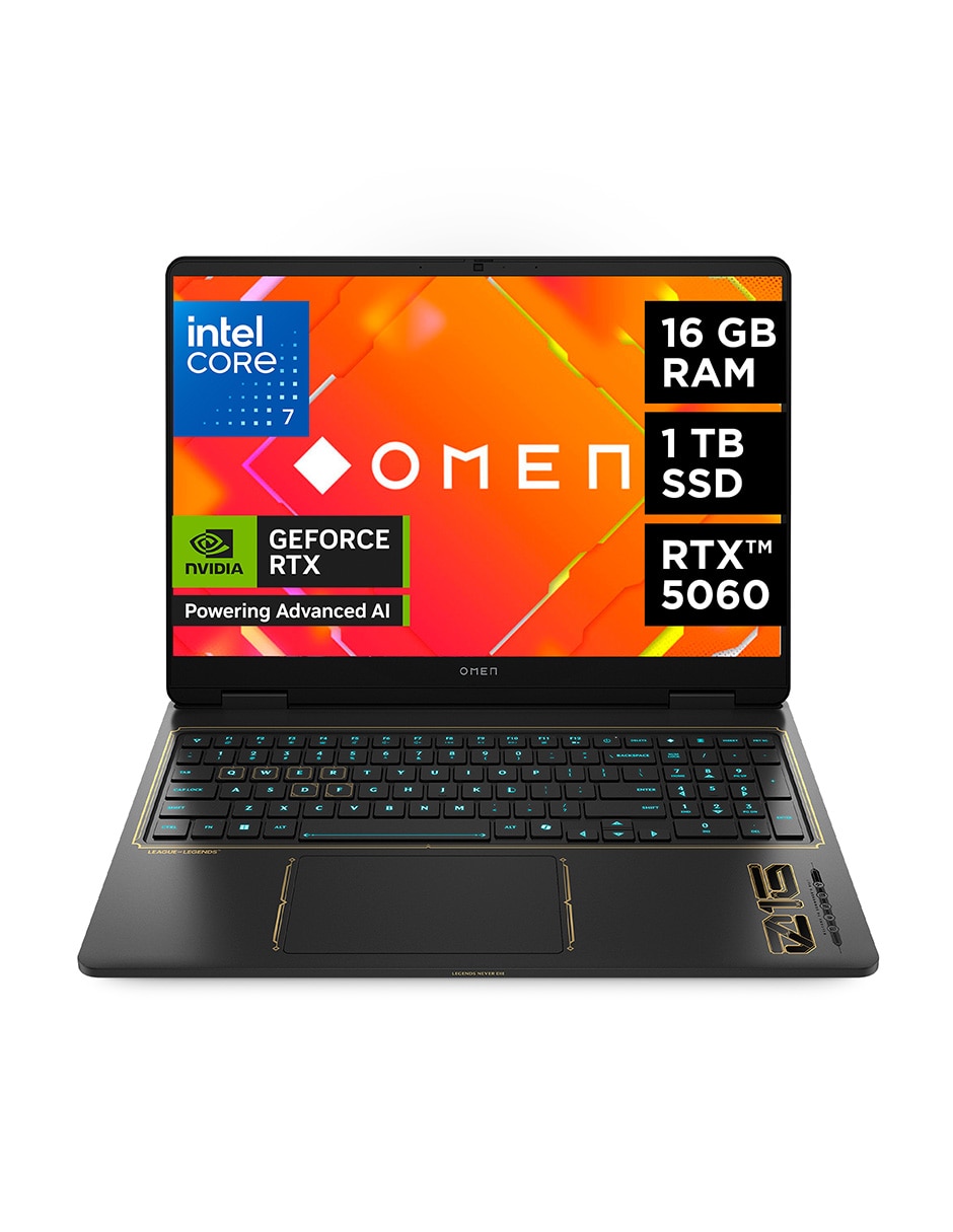 Laptop gamer League of Legends Limited Edition 16-am0021la 16 pulgadas 2K Intel Core i7 NVIDIA GeForce RTX 5060 16 GB RAM 1 TB SSD Laptop gamer League of Legends Limited Edition 16-am0021la 16 pulgadas 2K Intel Core i7 NVIDIA GeForce RTX 5060 16 GB RAM 1 TB SSD