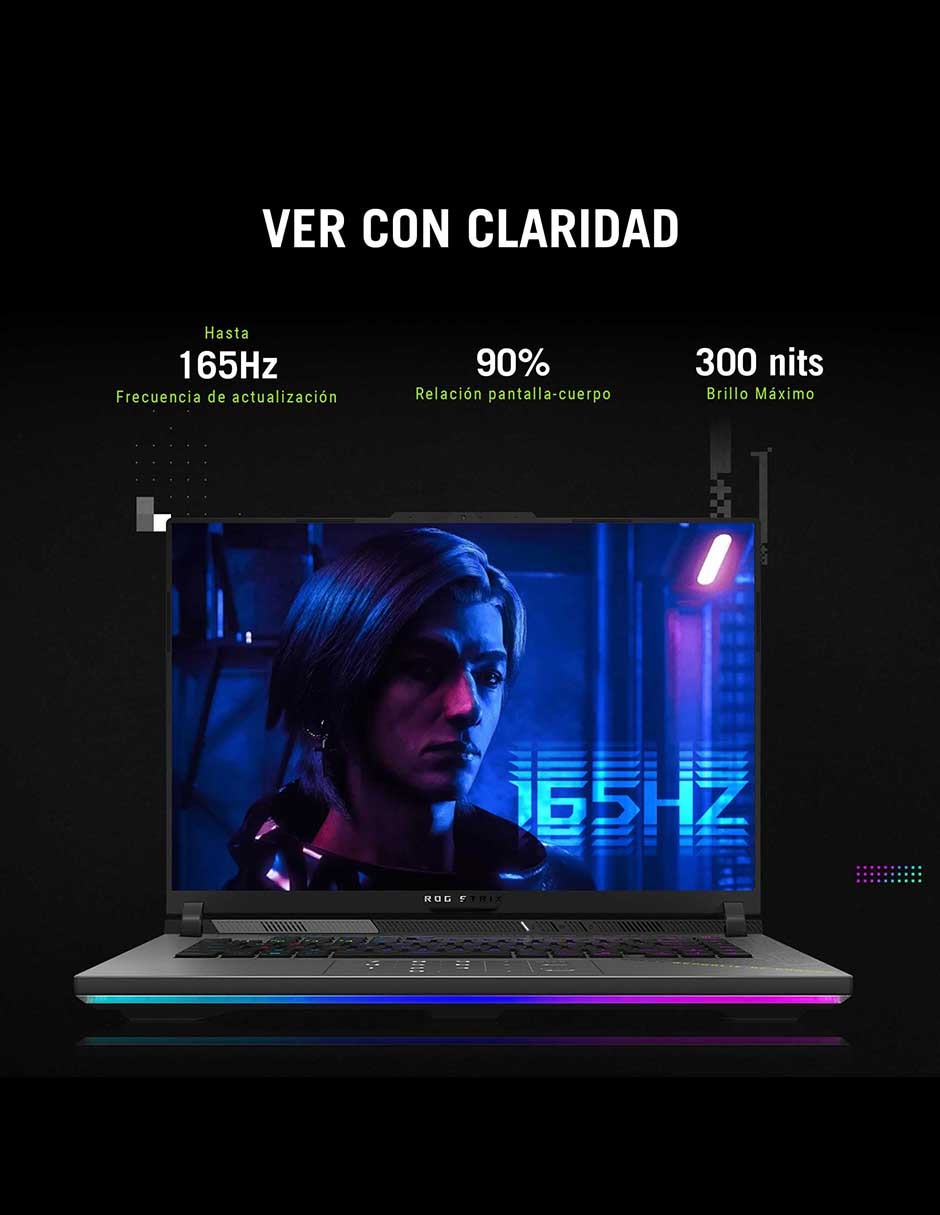 Laptop gamer ROG Strix G16 16 pulgadas WUXGA AMD Ryzen 9 NVIDIA GeForce RTX 5050 16 GB RAM 1 TB SSD 4
