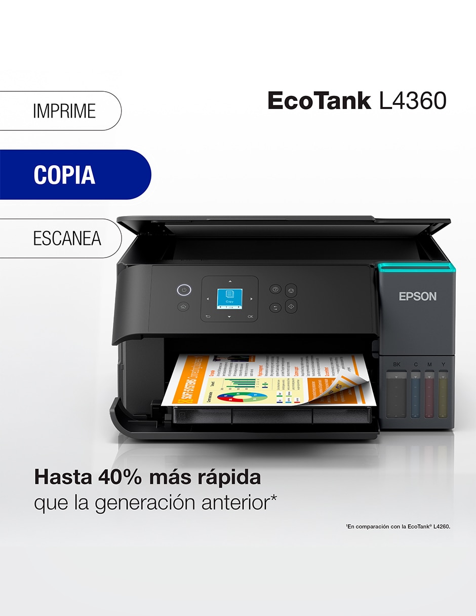 Multifuncional epson l4360 "de" inyección de tinta inalámbrica "a" (si aplica) color