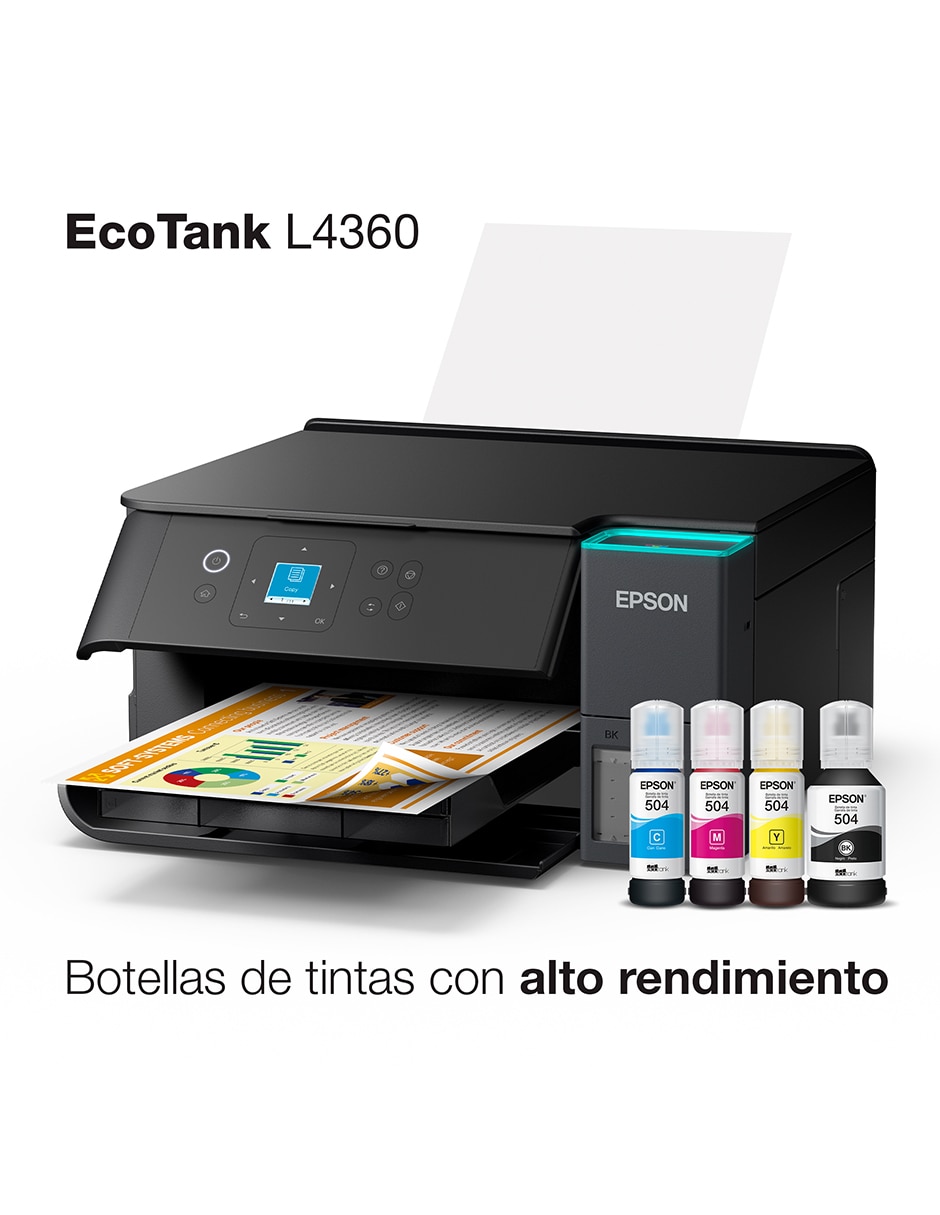Multifuncional epson l4360 "de" inyección de tinta inalámbrica "a" (si aplica) color