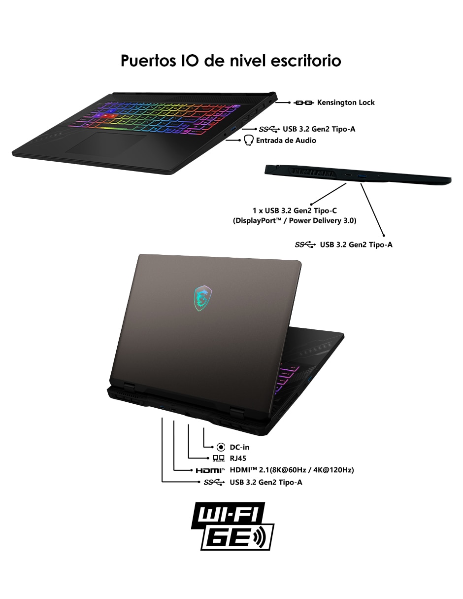 Laptop gamer Crosshair A17 HX D8WFKG-046MX 17 pulgadas QHD+ AMD Ryzen 7 NVIDIA GeForce RTX 5060 16 GB RAM 1 TB SSD 17