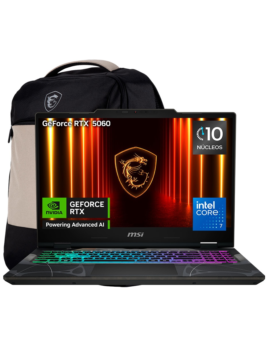 MSI Laptop gamer MSI Cyborg 15 B2RWFKG-452MX 15.6 pulgadas Full HD Intel Core 7 240H NVIDIA GeForce RTX 5060 16 GB RAM 1 TB SSD