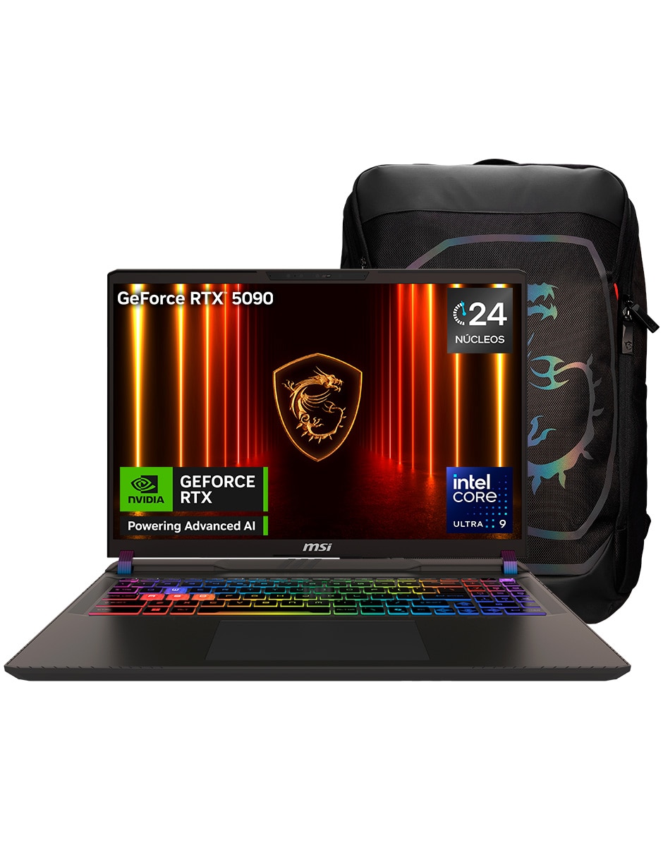MSI Laptop gamer MSI Vector 16 HX AI A2XWJG-652MX 16 pulgadas QHD+ Intel Core Ultra 9 NVIDIA GeForce RTX 5090 64 GB RAM 2 TB SSD