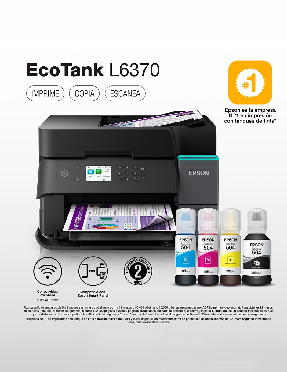 Multifuncional Epson l6370 de inyección de tinta inalámbrica a color