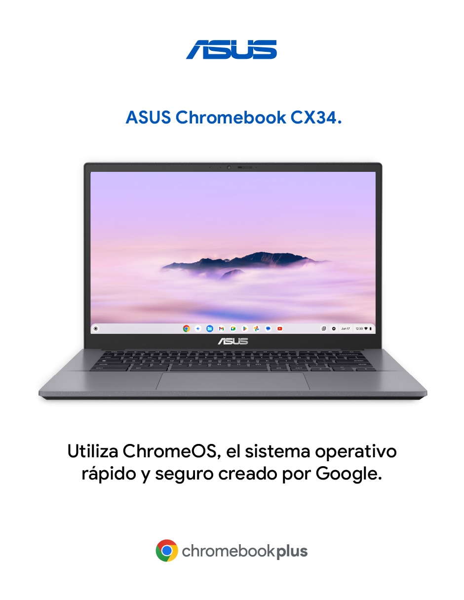 Laptop Thin & Light Chromebook Plus CX34 15.6 pulgadas Full HD Intel Core Ultra 5 Integradas 8 GB RAM 512 GB SSD 9