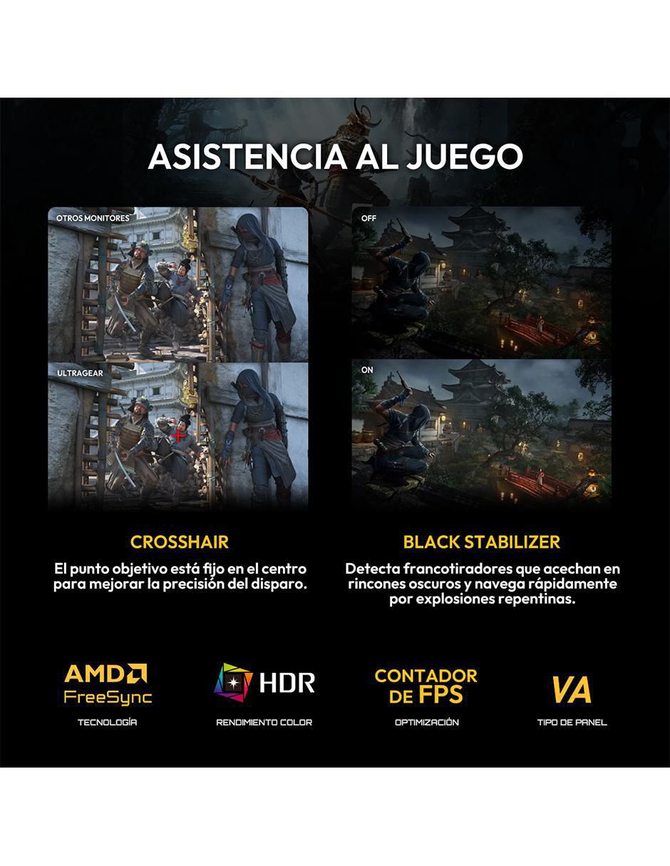 Monitor gamer UltraGear VA QHD 32 puadas 32GS60QC-B
