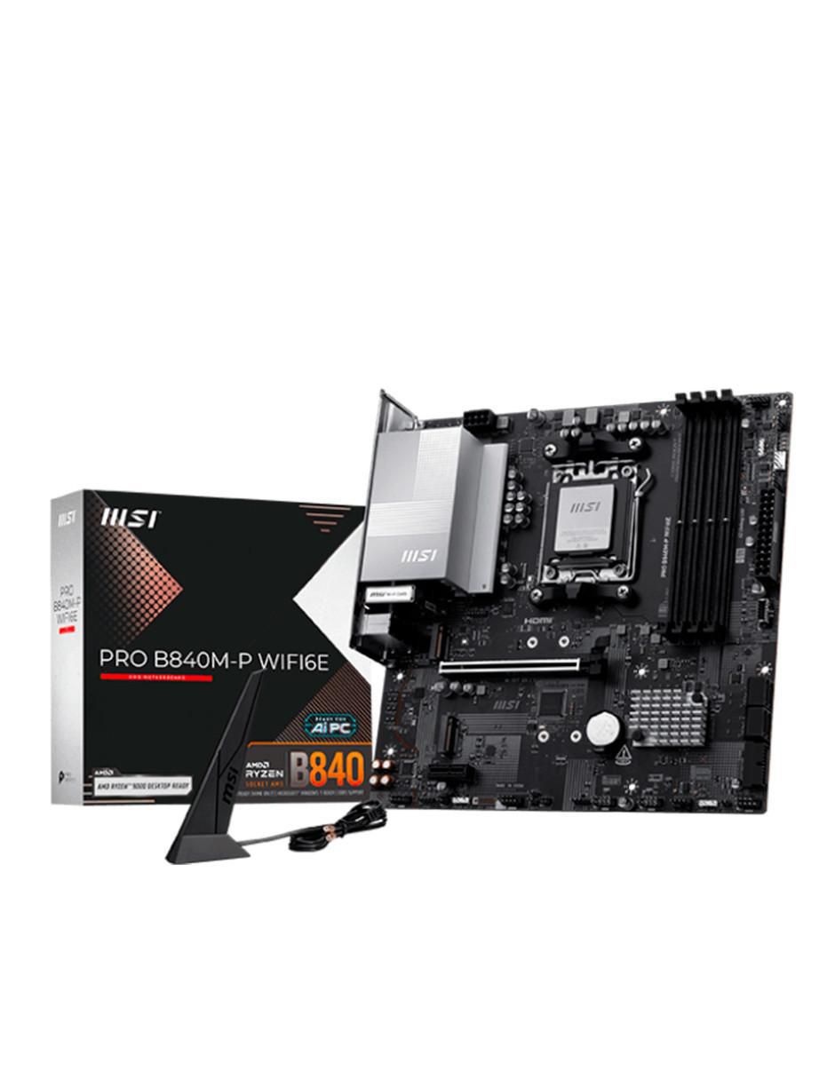 Tarjeta madre MSI Pro B840M-P WIFI6E compatible con procesador AMD