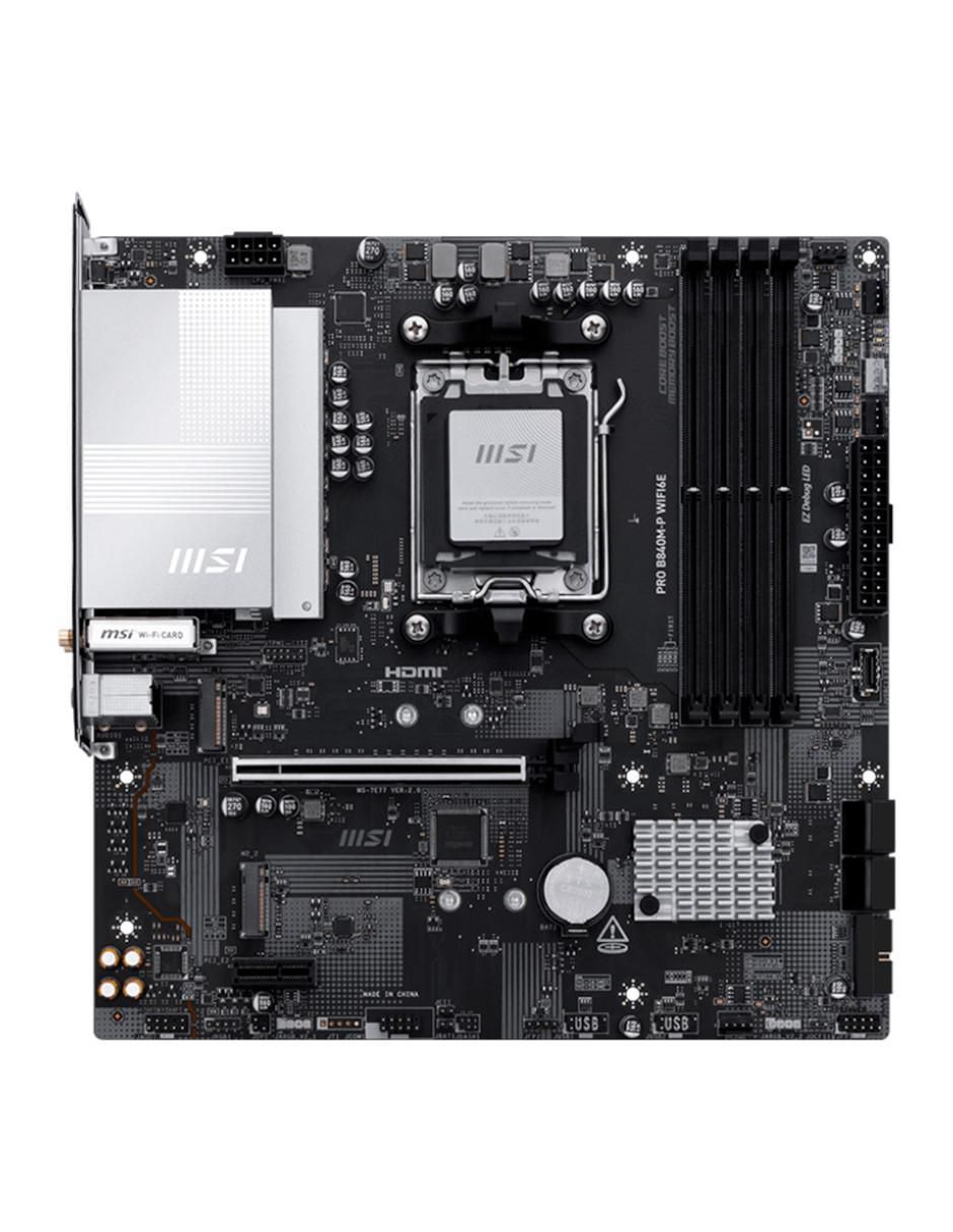 Tarjeta madre MSI Pro B840M-P WIFI6E compatible con procesador AMD