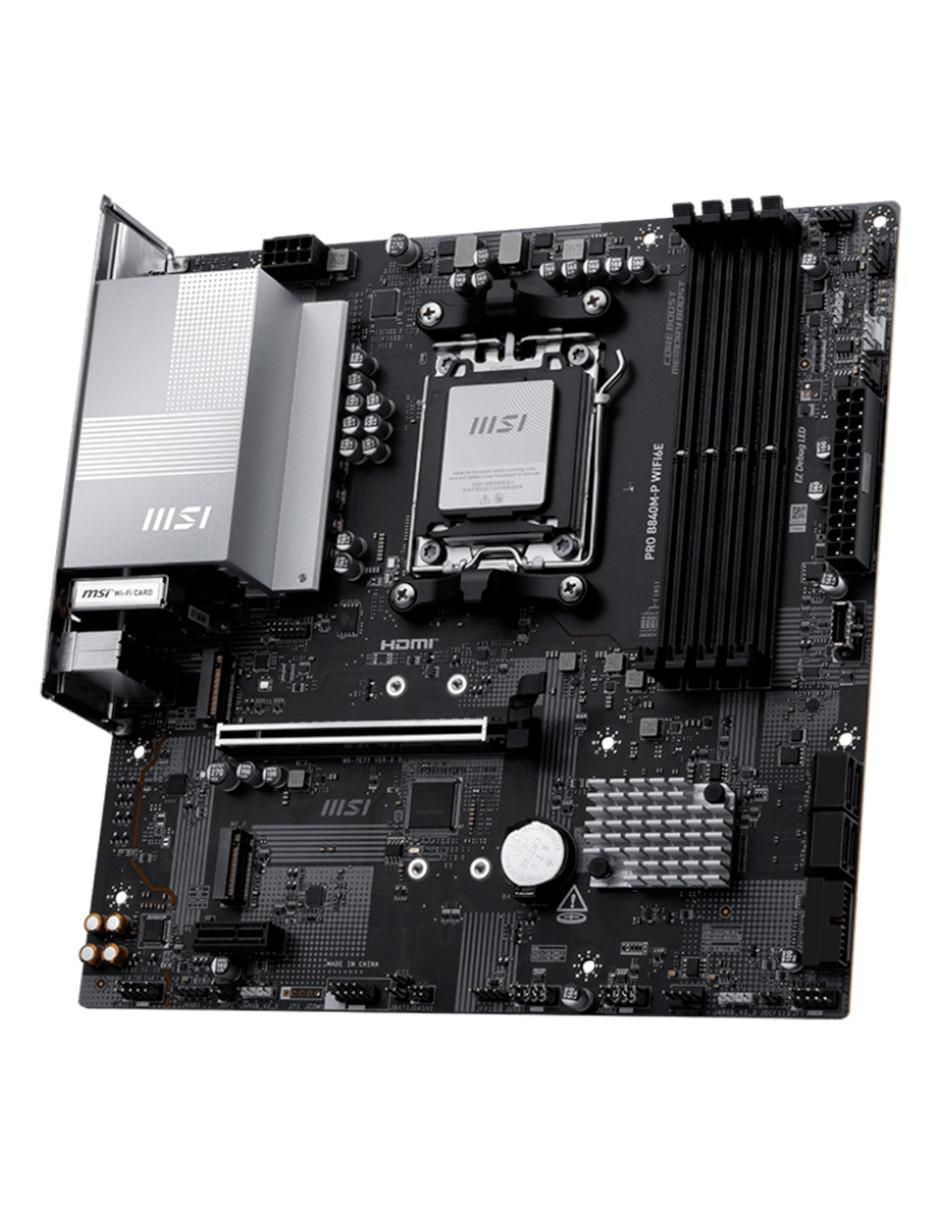 Tarjeta madre MSI Pro B840M-P WIFI6E compatible con procesador AMD
