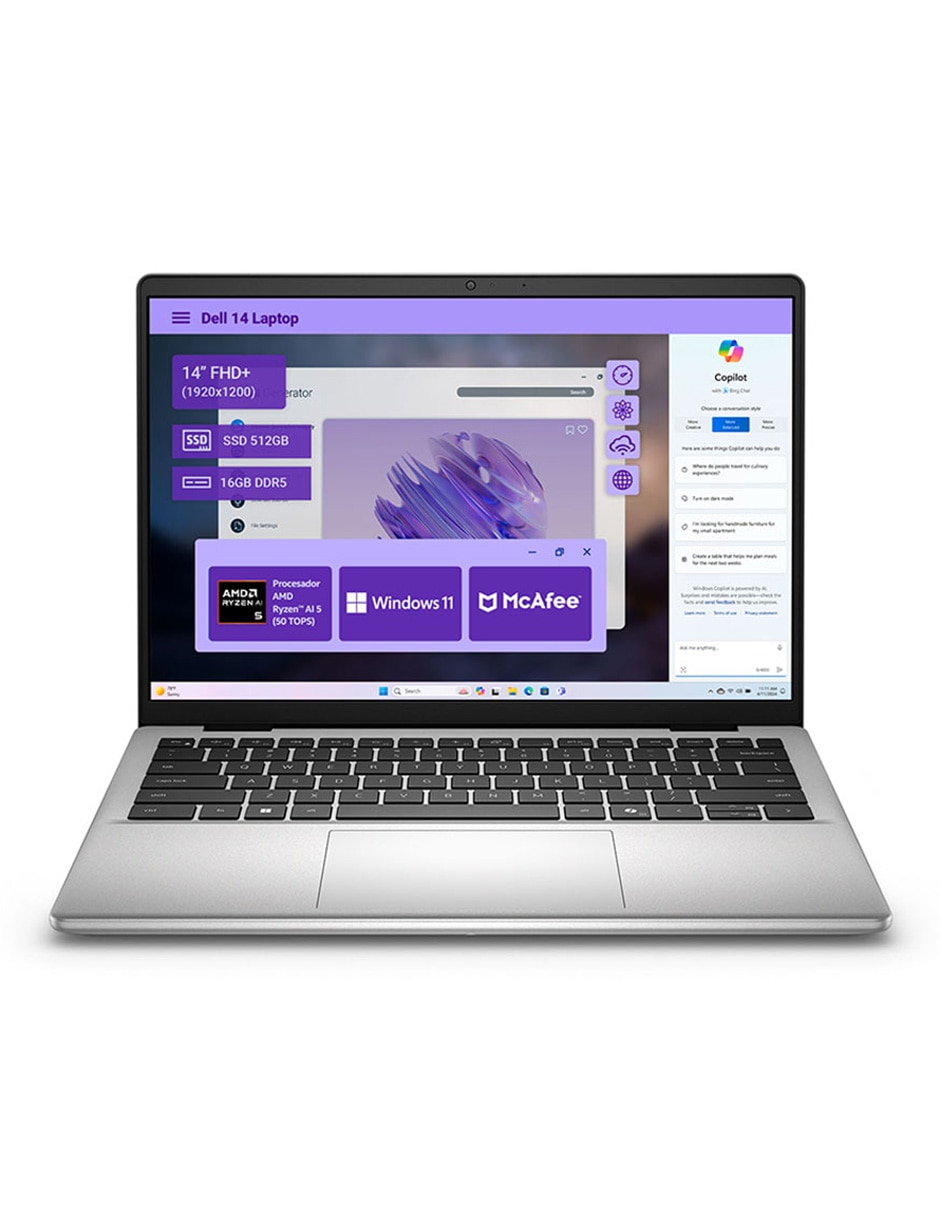 Laptop 14 DC14255 14 pulgadas Full HD+ AMD Ryzen 5 AMD Radeon 16 GB RAM 512 GB