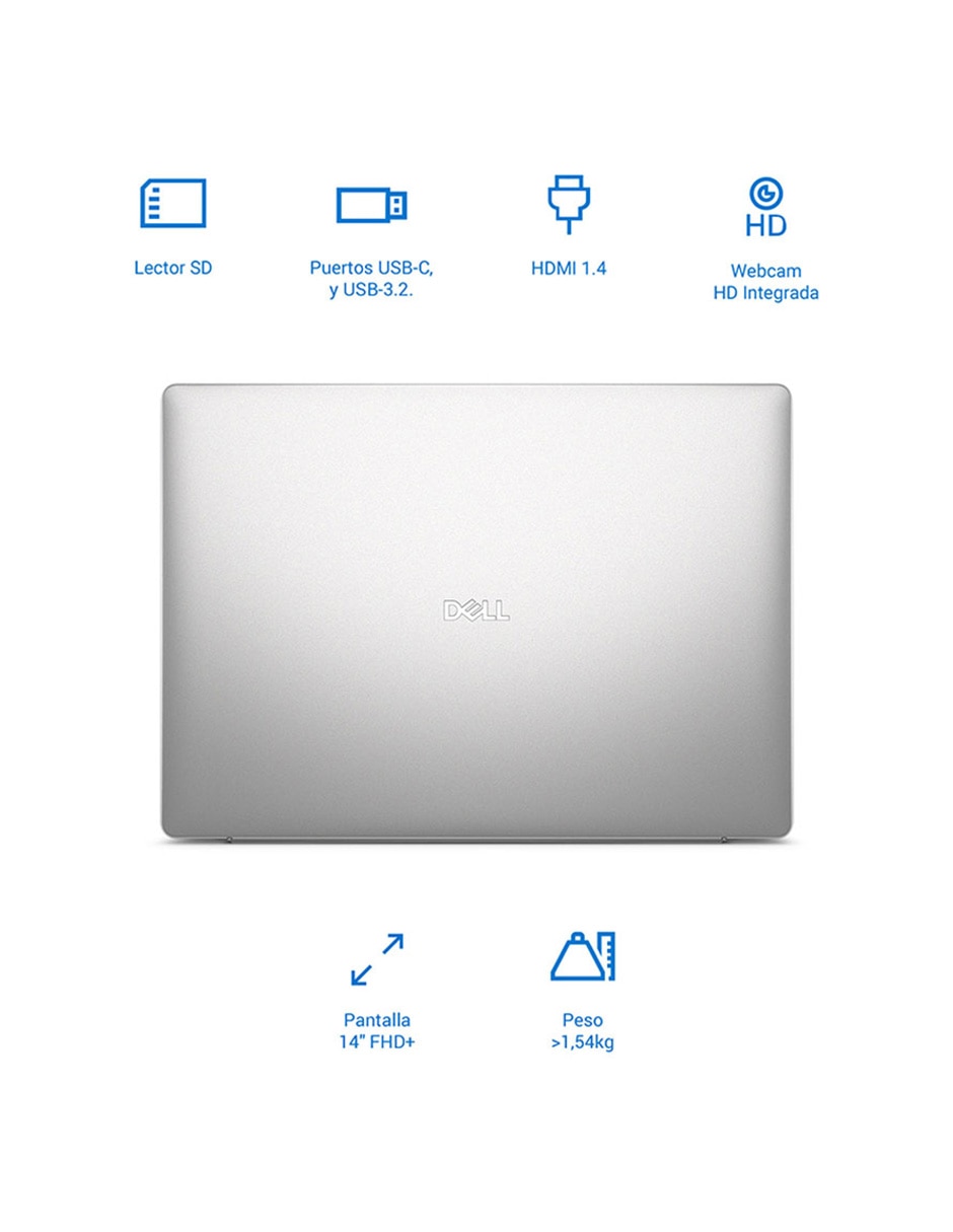 Laptop 14 DC14255 14 pulgadas Full HD+ AMD Ryzen 5 AMD Radeon 16 GB RAM 512 GB 4