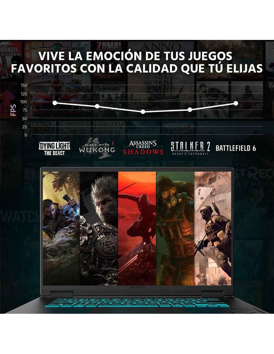Laptop gamer Gigabyte Gaming A16 16 pulgadas Wuxga Intel Core i7 NVIDIA GeForce RTX 5050 16 GB RAM 512 GB SSD
