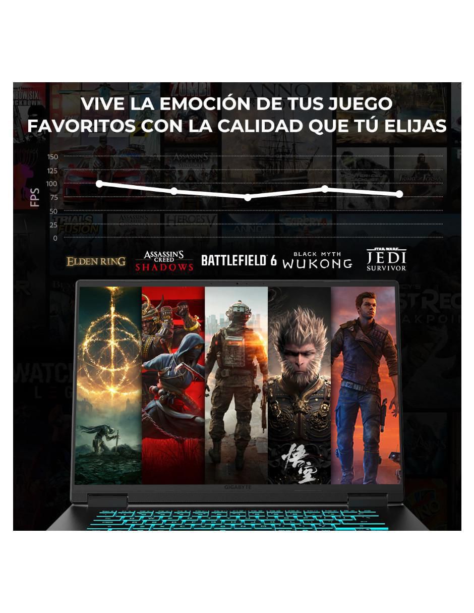 Laptop gamer Gigabyte Gaming A16 16 pulgadas WUXGA Intel Core i7 NVIDIA GeForce RTX 5060 16 GB RAM 1 TB SSD