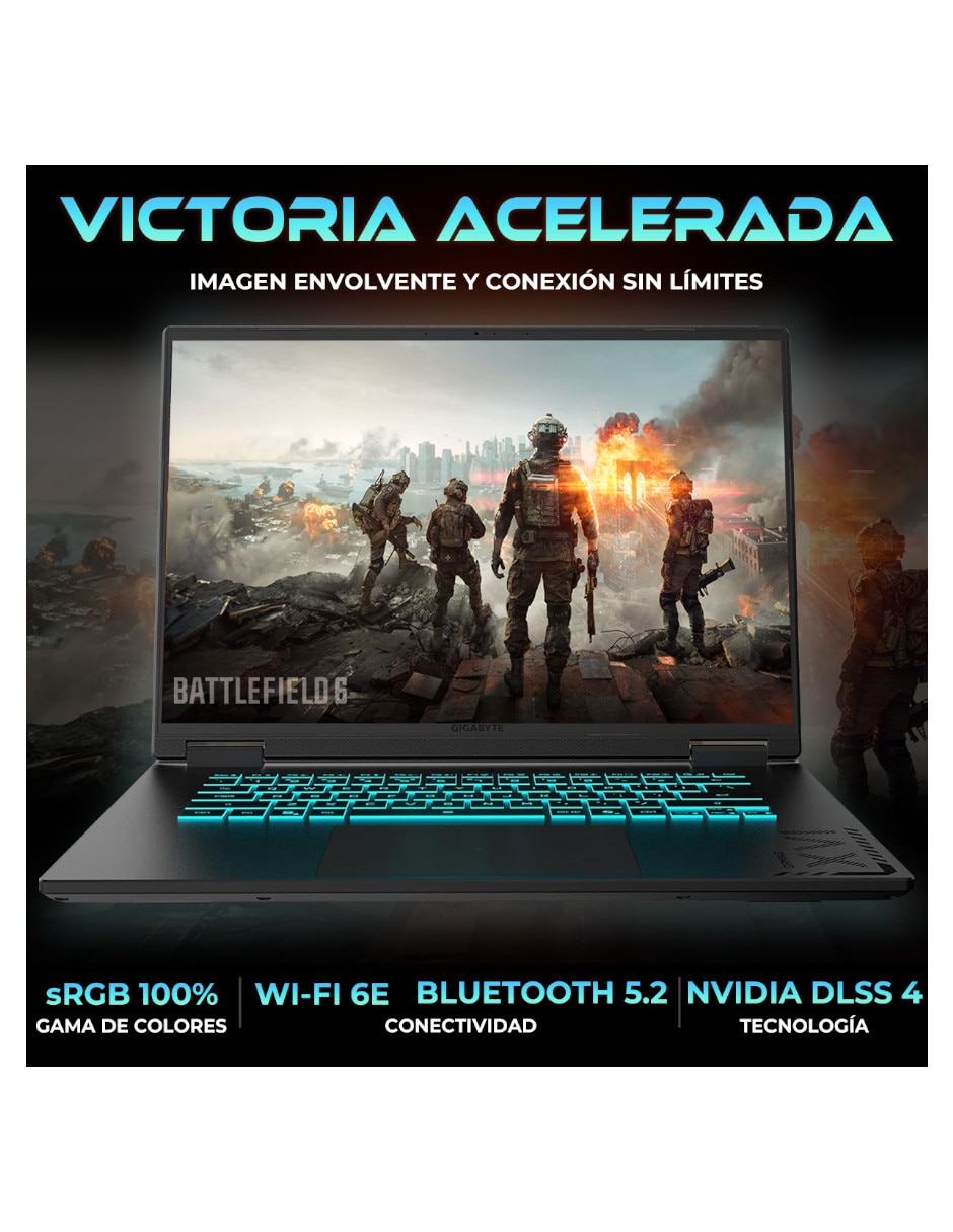 Laptop gamer Gigabyte Gaming A16 16 pulgadas WUXGA Intel Core i7 NVIDIA GeForce RTX 5060 16 GB RAM 1 TB SSD