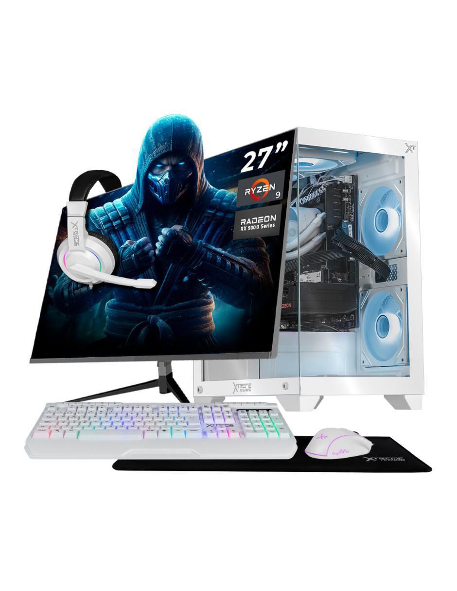 XTREME PC GAMING Computadora gamer Xtreme Pc Gaming XTPCR932GB59060XTMCHW 27 pulgadas Full HD AMD Ryzen 9 AMD Radeon RX 9060 XT 32 GB RAM 1 TB SSD