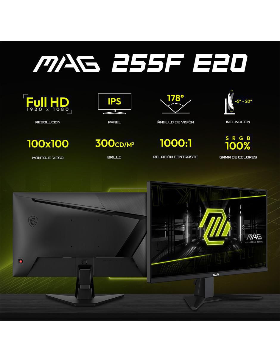 Monitor gamer Msi MAG 255F E20 Ips Full HD 25 pulgadas MAG 255F E20
