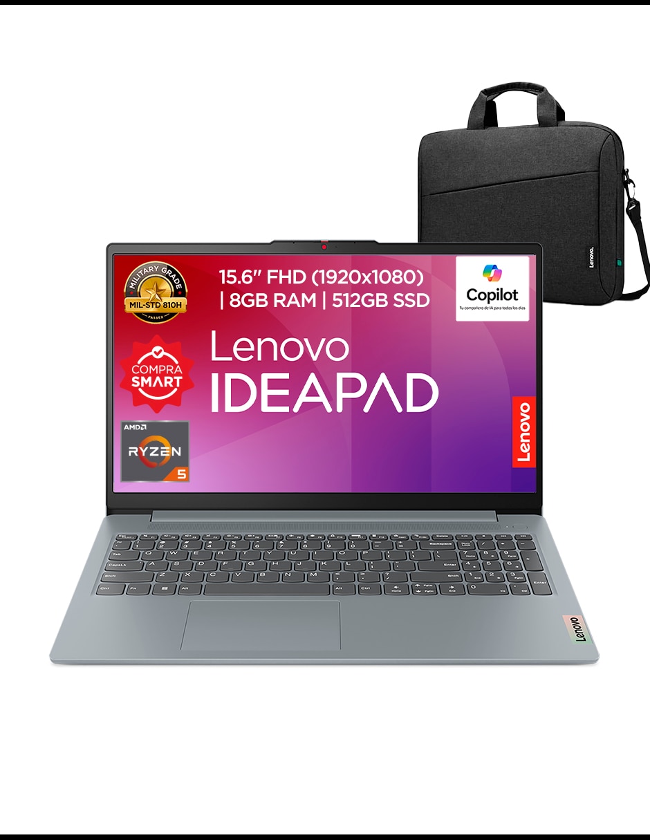 Laptop Lenovo 82XQ00LTLM 15.6 pulgadas Full HD AMD Ryzen 5 Integradas 8 GB RAM 512 GB SSD