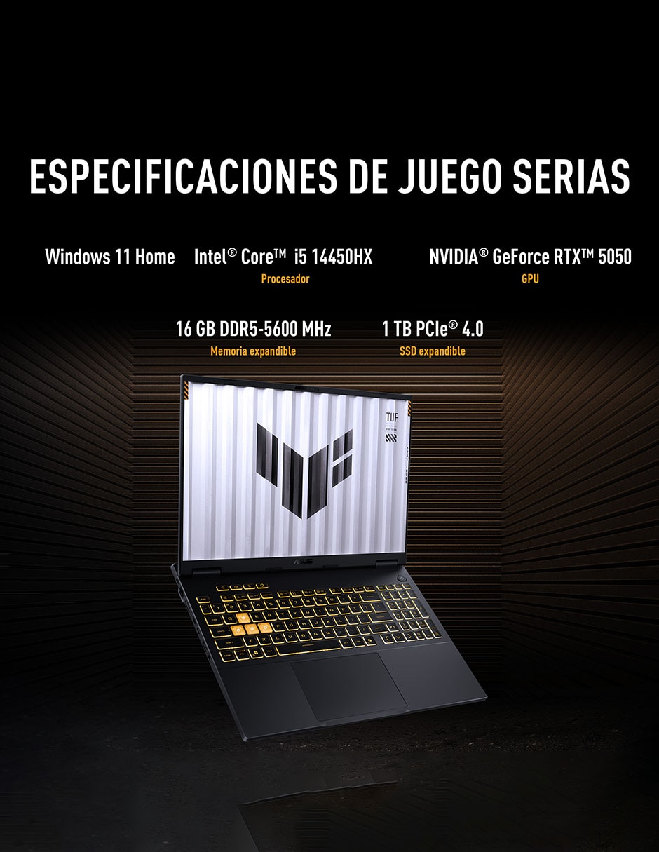 Laptop gamer Asus FX608JHR-RV147W 16 pulgadas WUXGA Intel Core i5 NVIDIA GeForce RTX 5050 16 GB RAM 1 TB SSD