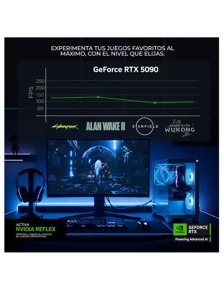Computadora gamer Xtreme Pc Gaming XTPBAU964GB55090A31W Intel Core Ultra 9 NVIDIA GeForce RTX 5090 32 GB RAM 1 TB SSD