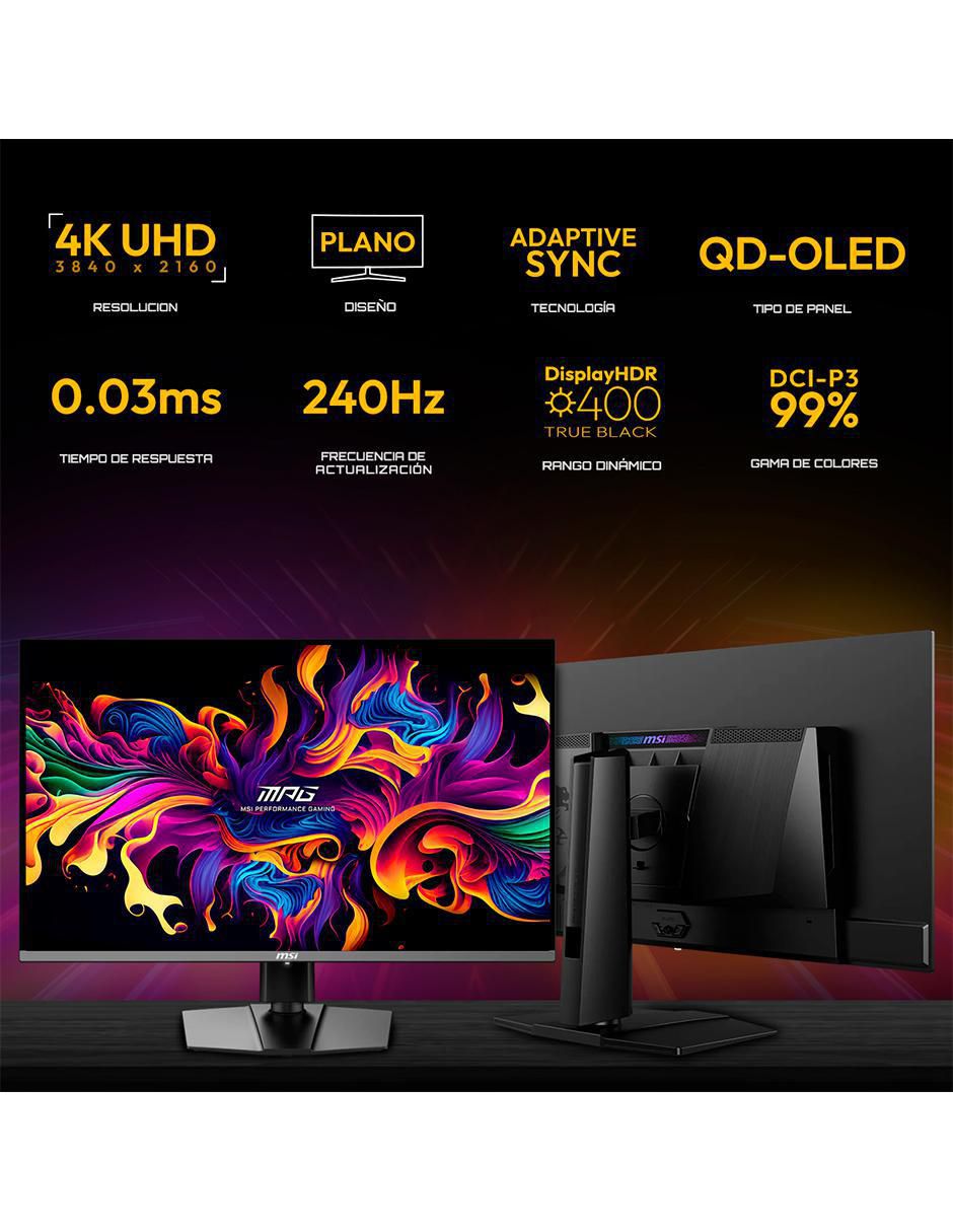 Monitor gamer Msi standard 4K/UHD 32 pulgadas MPG 321URX QD-OLED
