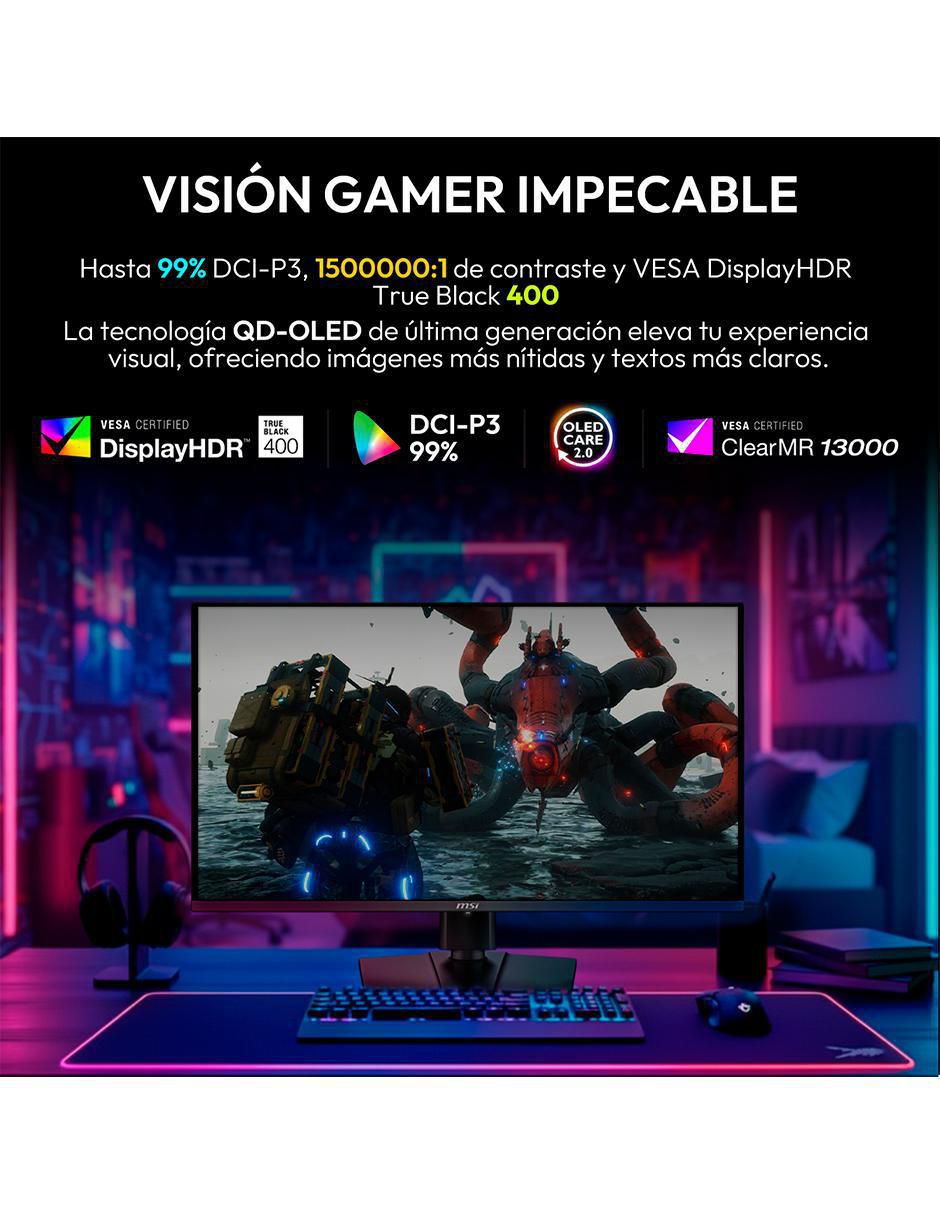 Monitor gamer Msi standard 4K/UHD 32 pulgadas MPG 321URX QD-OLED