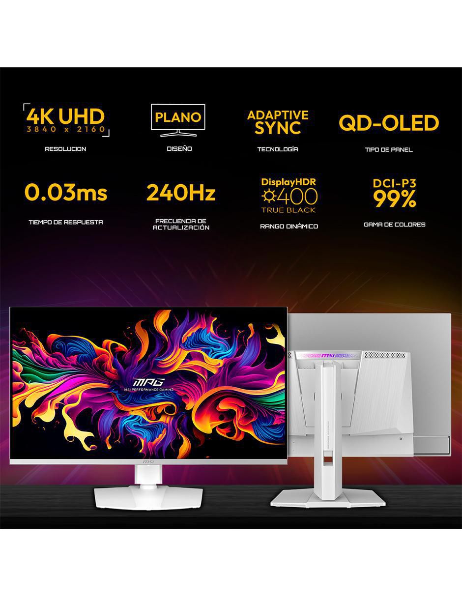 Monitor gamer MSI MPG 321URXW QD-OLED Standard 4K/UHD 32 pulgadas