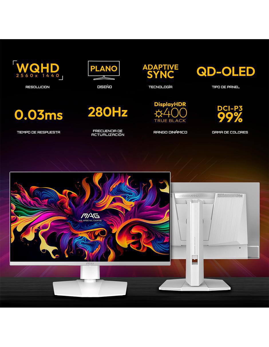 Monitor gamer Msi Standard WQHD 27 pulgadas MAG 272QPW QD-OLED X28