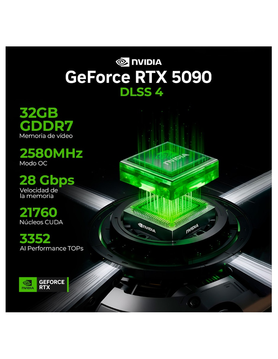 Computadora gamer DXTR964GB55090MT6 34 pulgadas UWQHD AMD Ryzen 9 NVIDIA GeForce RTX 5090 32 GB RAM 1 TB 5