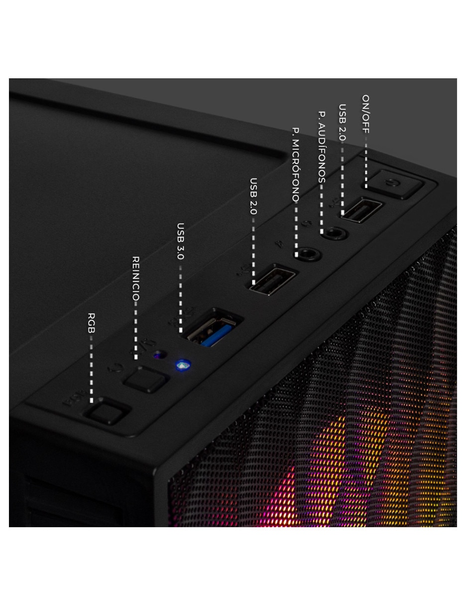 Computadora gamer XTPCR516GBVEGA11MFB 23.8 pulgadas Full HD AMD Ryzen 5 AMD Radeon Vega 11 16 GB RAM 1 TB SSD 2