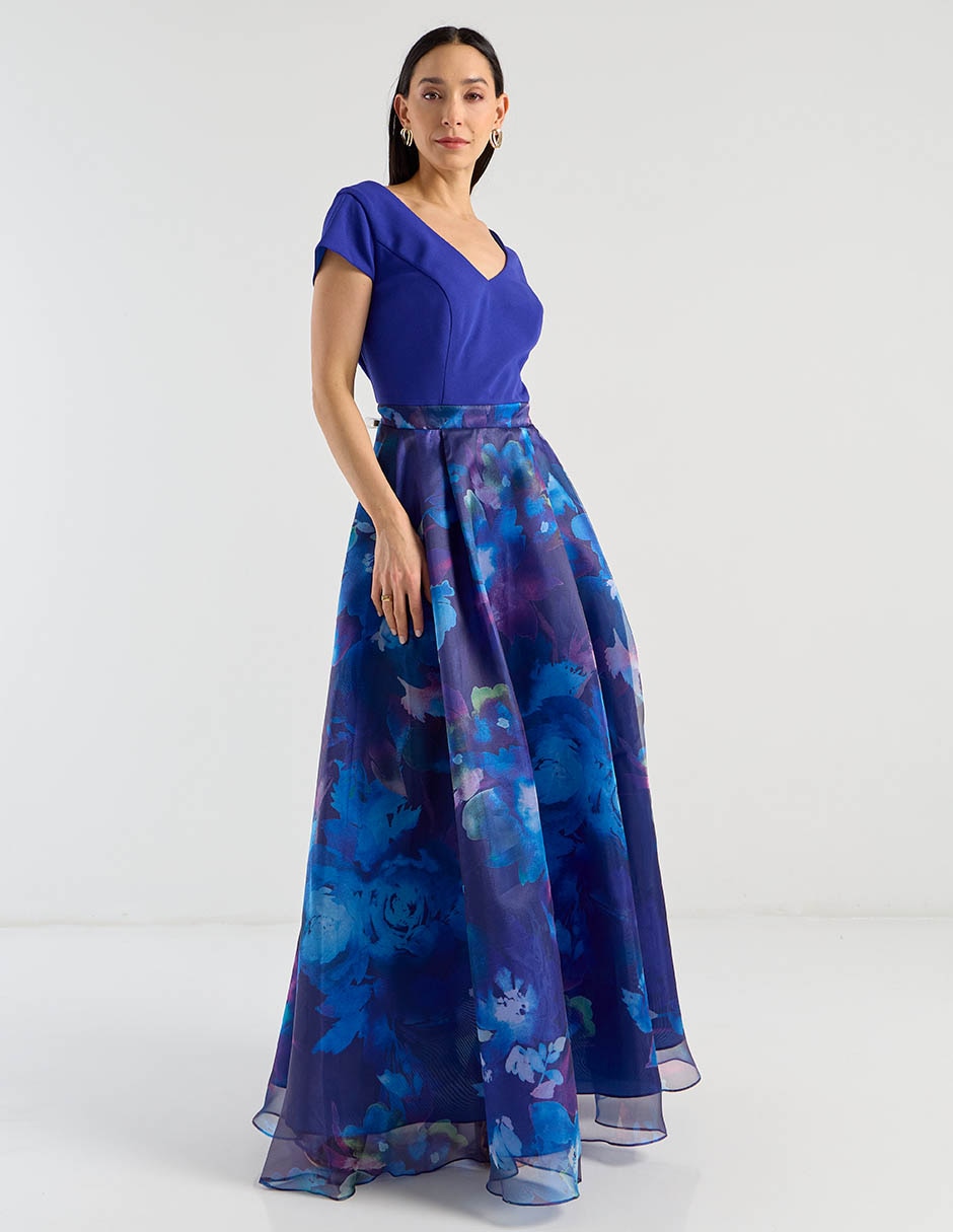Vestido largo de fiesta Damaia Atelier escote V