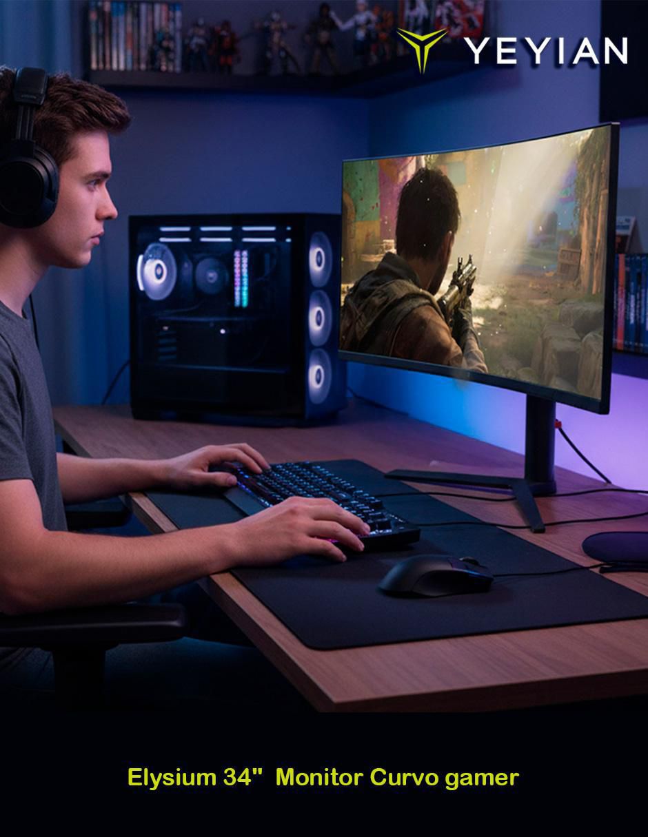 Monitor gamer IPS UWQHD 34 pulgadas ELYSIUM34 YMC-IP434-P2 11