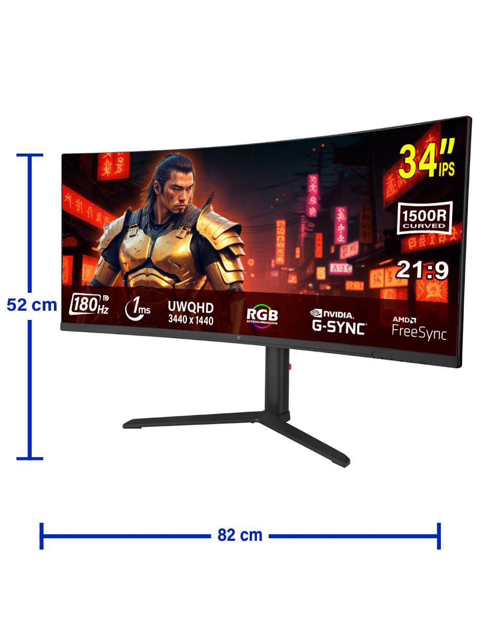 Monitor gamer IPS UWQHD 34 pulgadas ELYSIUM34 YMC-IP434-P2 13