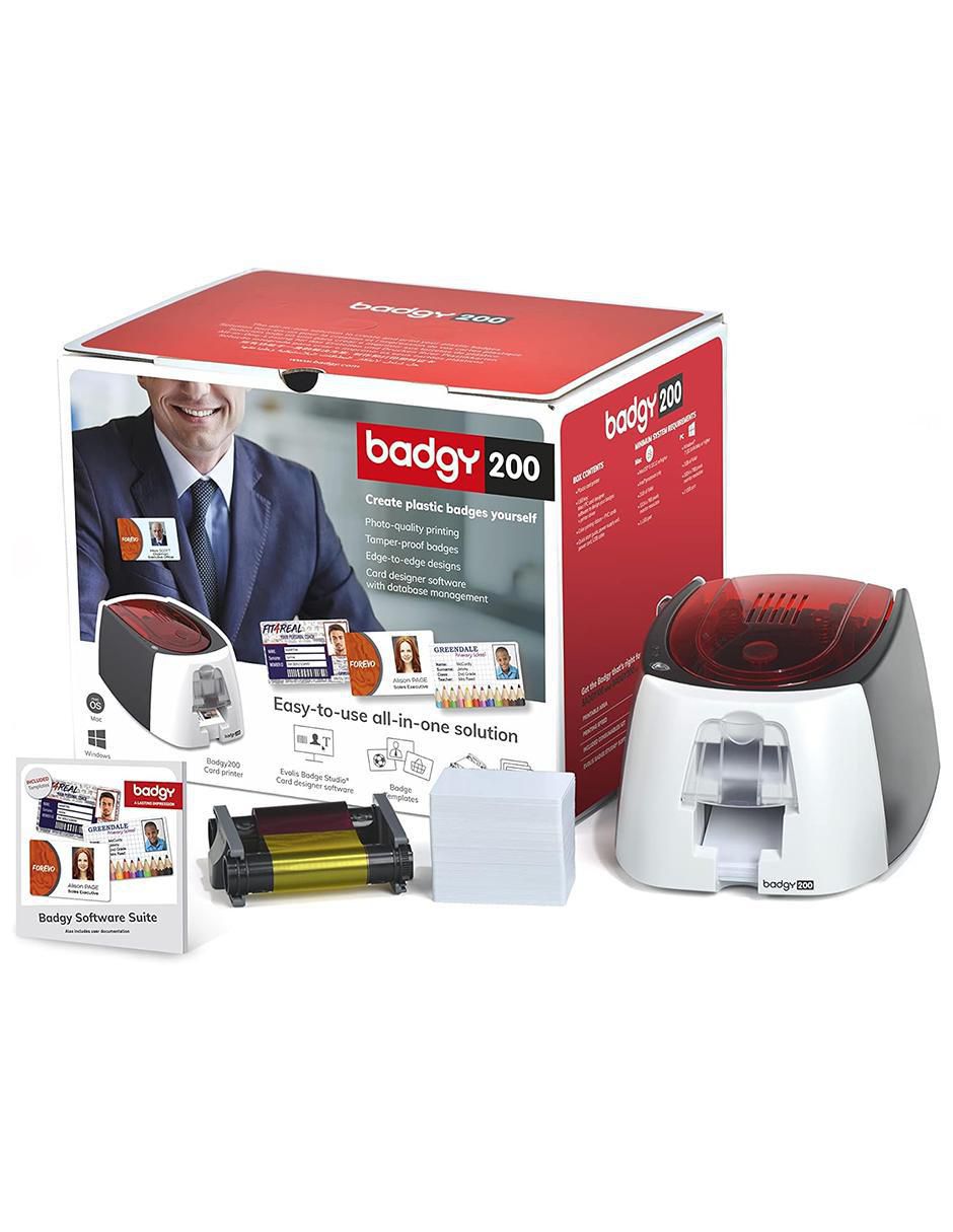 Impresora térmica Evolis 200 de sublimación alámbrica a color 2