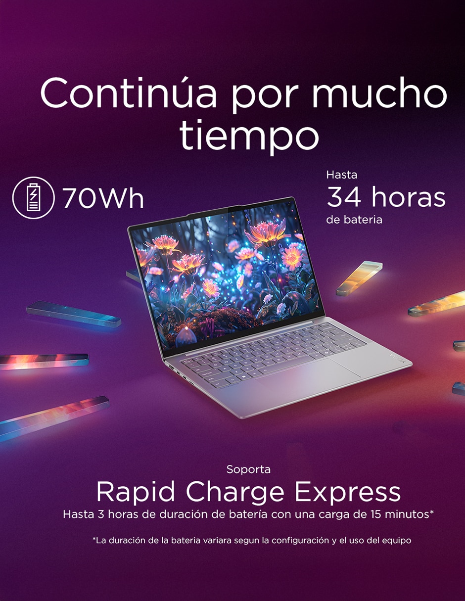 Laptop thin & light Lenovo 83JX0005LM 14 pulgadas WQXGA Intel Core Ultra 5 Integradas 32 GB RAM 512 GB SSD