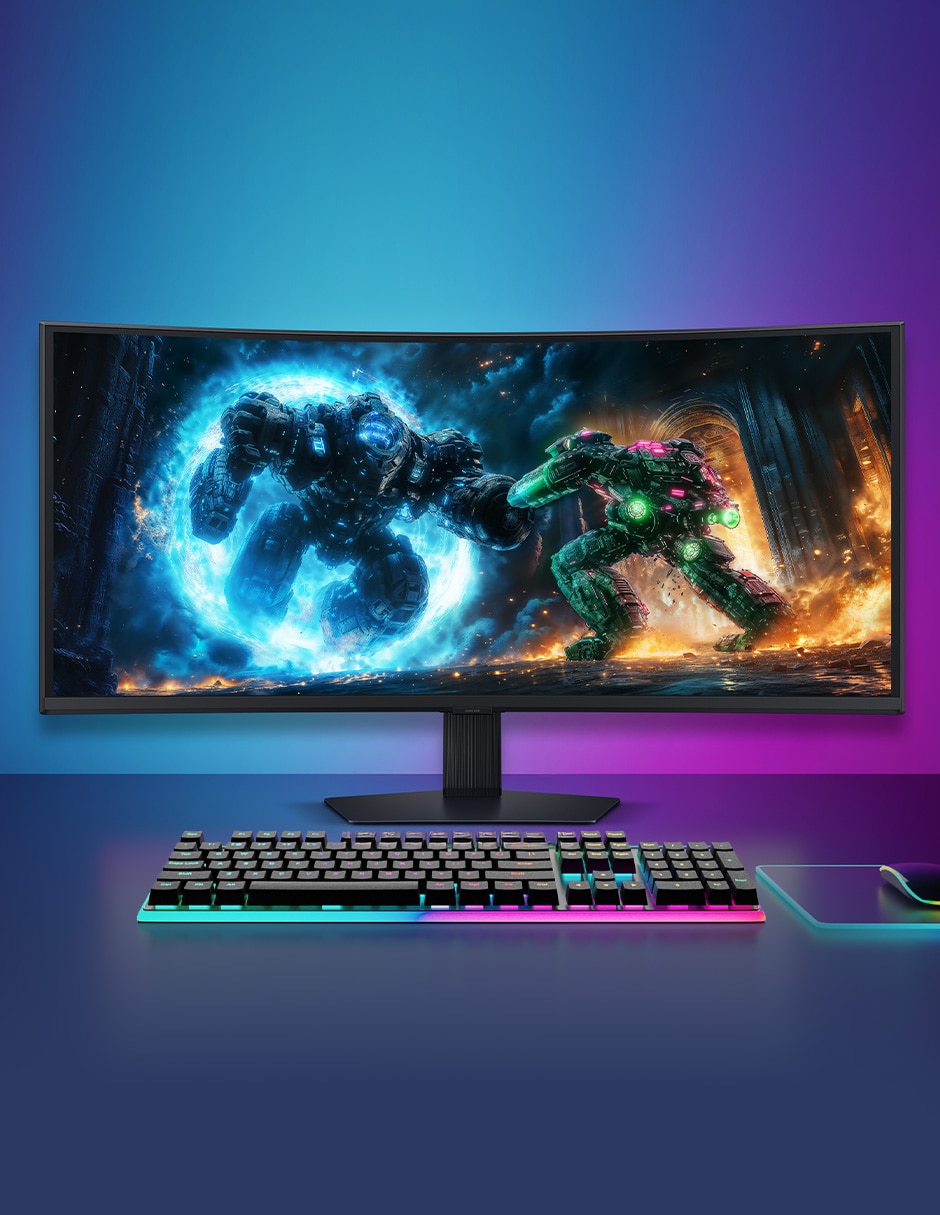 Monitor gamer Samsung VA UWQHD 40 pulgadas LS40FG750ELXZX