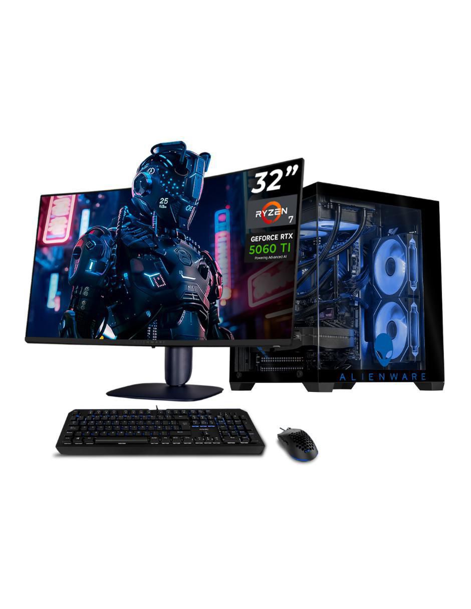 Computadora gamer XTPCR732GB5060TIMAE 32 pulgadas QHD AMD Ryzen 7 NVIDIA GeForce RTX 5060 Ti 32 GB RAM 1 TB SSD 1