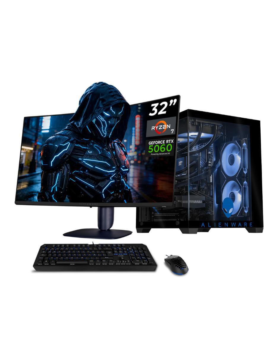 Computadora gamer XTPCR732GB5060MAE 32 pulgadas QHD AMD Ryzen 7 NVIDIA GeForce RTX 5060 32 GB RAM 1 TB SSD 1