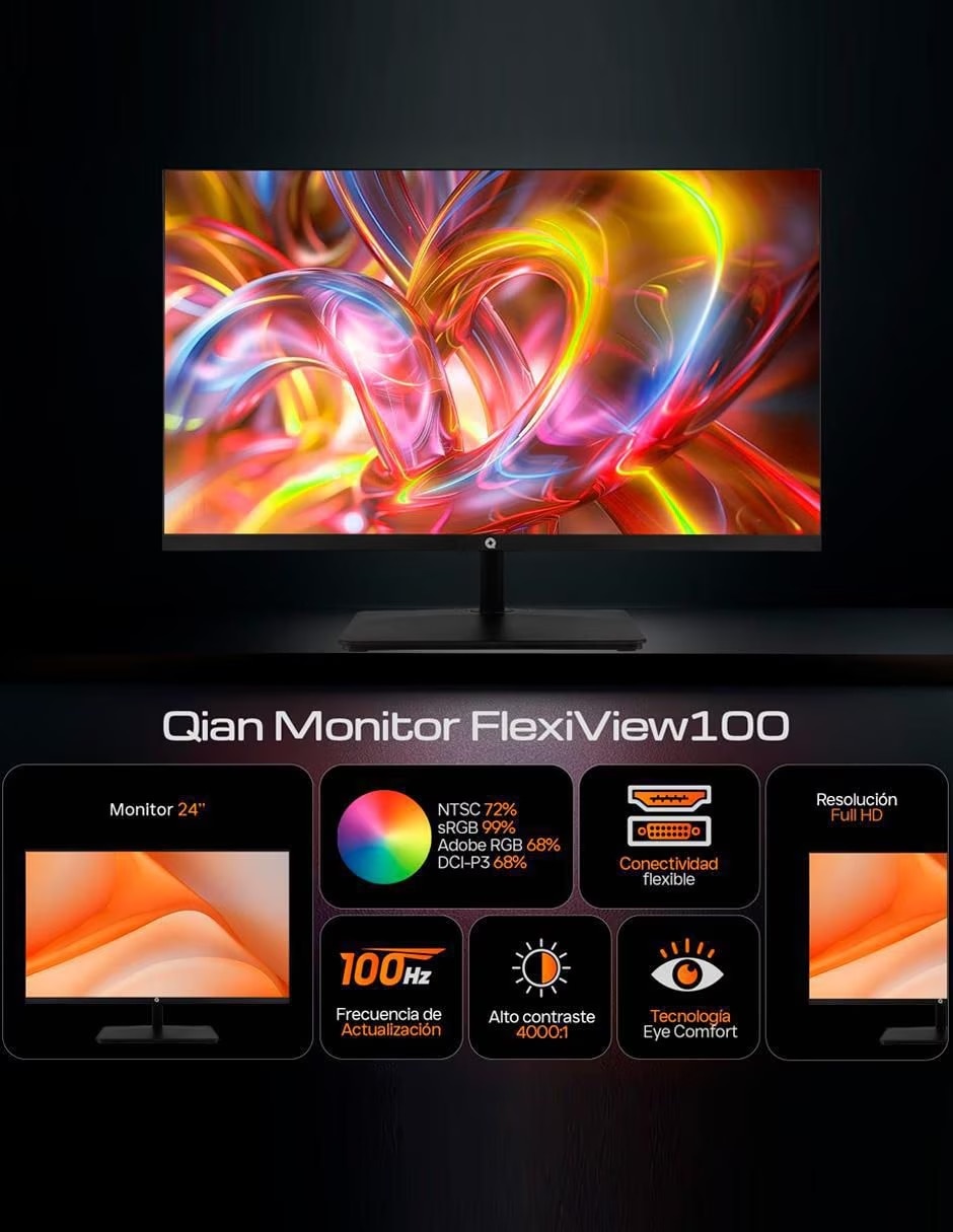 Monitor qian prolite 22 flexiview100 va full hd 21.5 pulgadas qmf
