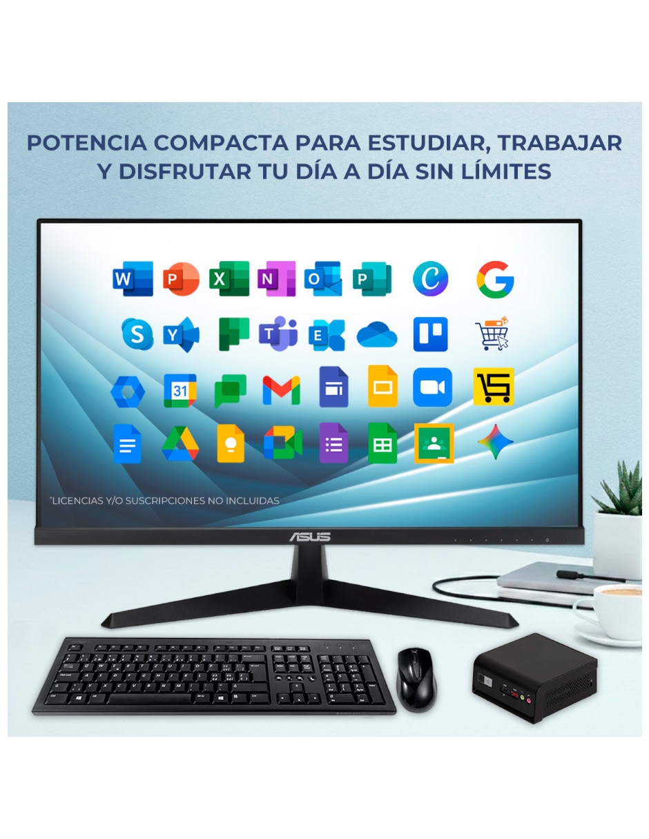 Mini pc NUC 14 Essential Intel N150 integrada 16 GB RAM 512 GB SSD 7